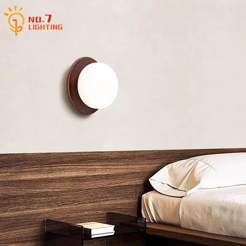 Afralia™ Cream Wind Dumplings LED Wall Light for Home Decor