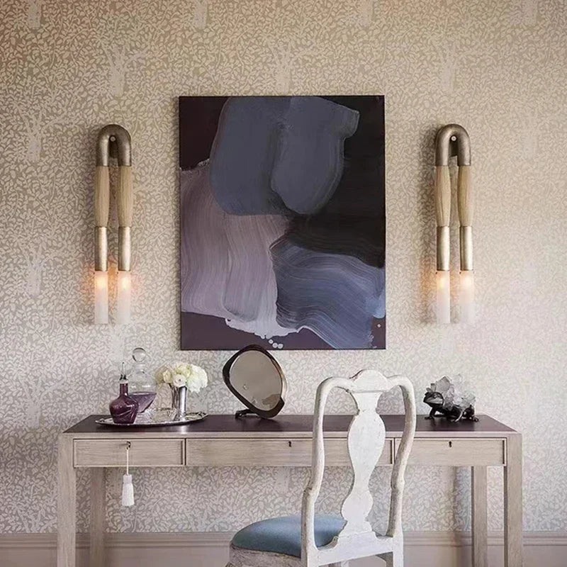 Afralia™ Metal Cloth Wall Lamp in Old Gold Silver Black for Dining Room Bedroom Aisle