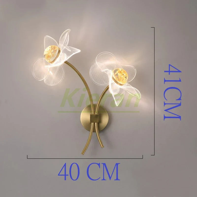 Afralia™ Sunflower LED Wall Lamps, Nordic Modern Flower Wall Lights for Bedroom, Living Room Decor