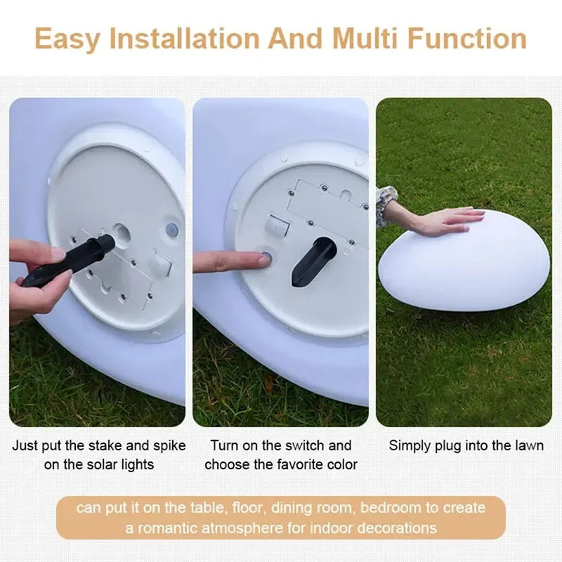 Afralia™ Solar Stone Light: Waterproof LED Lamp for Outdoor Patio, Yard, Garden, Lawn