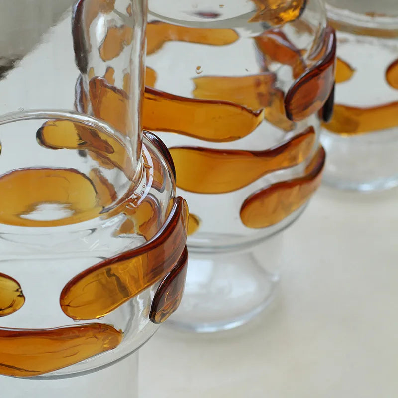 Afralia™ Clear Glass Vase Bubble Floral Arrangement Room Decoration