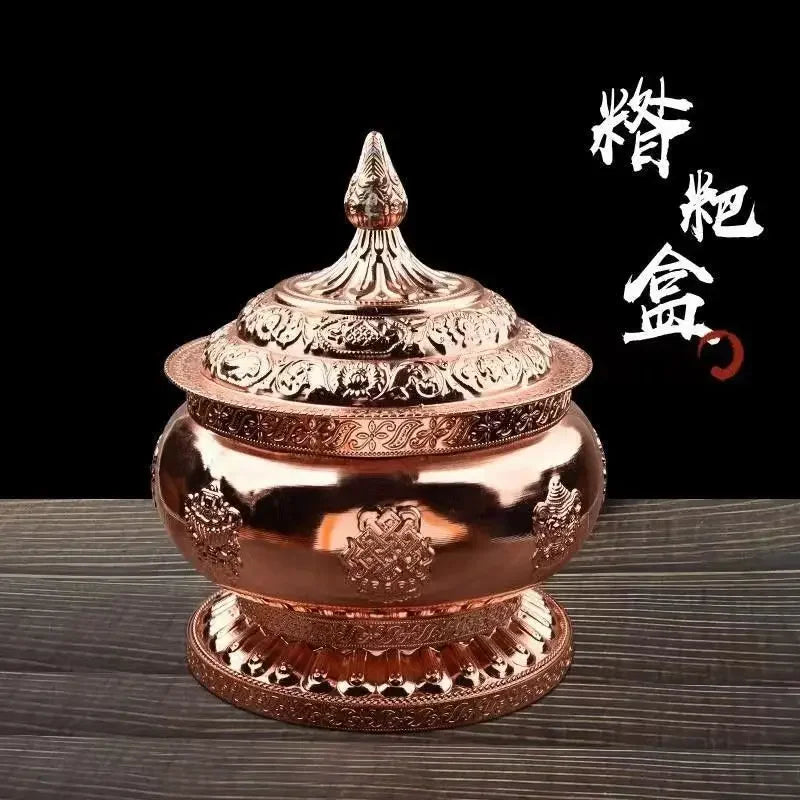 Tibetan Toba Bottle Food Organizer by Afralia™: Handcrafted Buddhist Desktop Decor & Auspicious Gift
