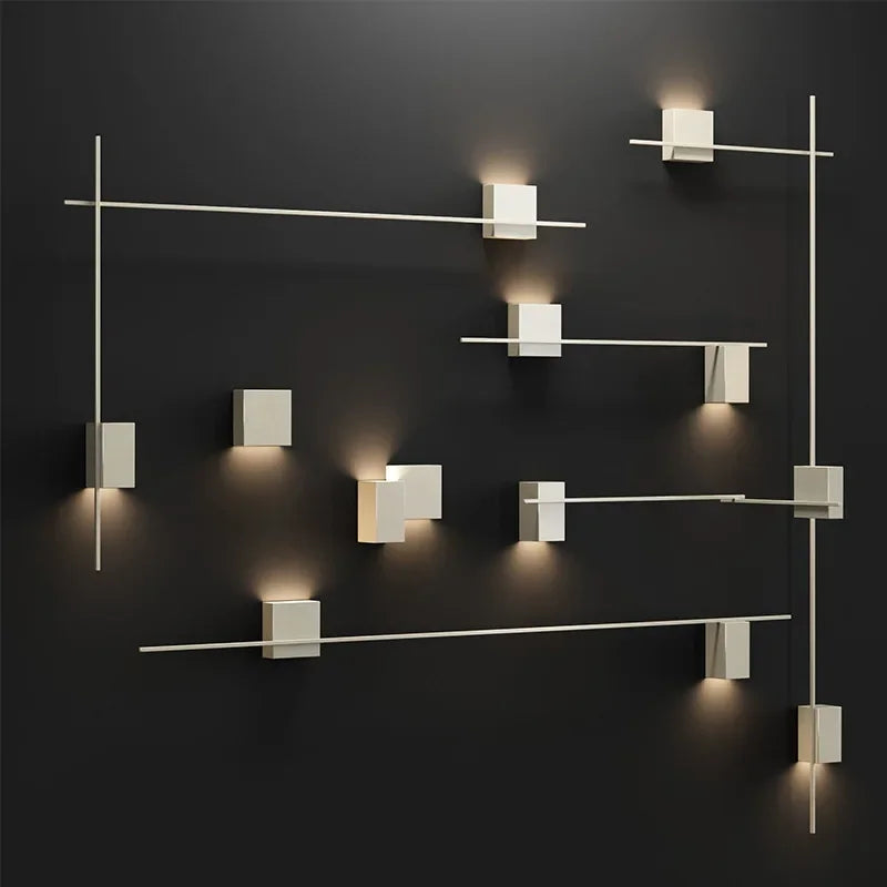 Afralia™ Minimalist LED Wall Lamp Strip for Living Room Background, Stair Fixture