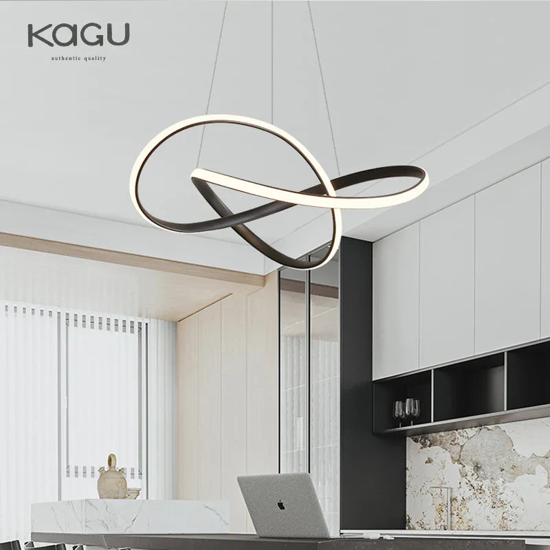 Afralia™ LED Chandelier Light: Modern Aluminum Acrylic Pendant for Dining Room & Restaurant