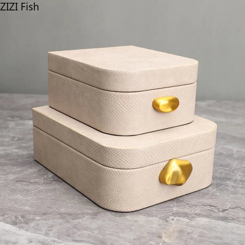 Afralia™ Leather Jewelry Box: Stylish Dresser Table Decor & Storage Jar