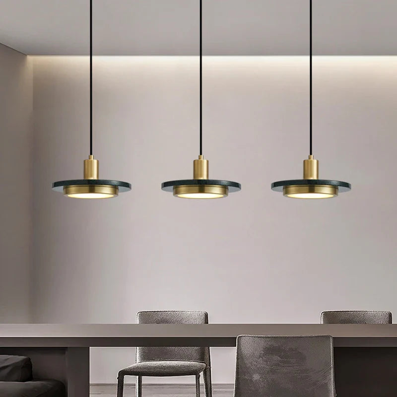 Afralia™ LED Marble Pendant Lamp: Modern Luxury Hanging Light for Home, Restaurant & Bedroom