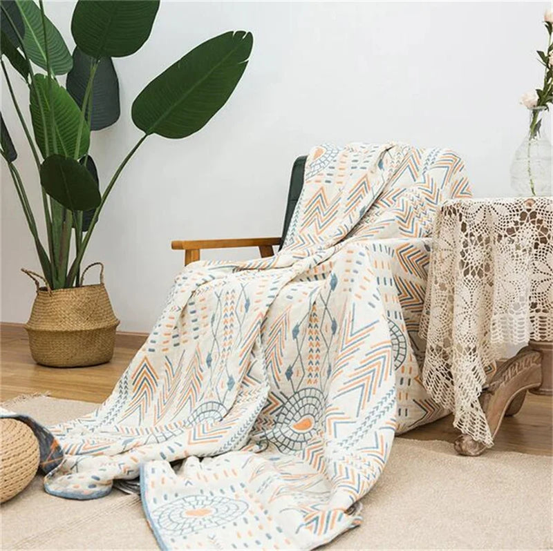 Afralia™ Nordic Boho Cotton Sofa Throw Blanket