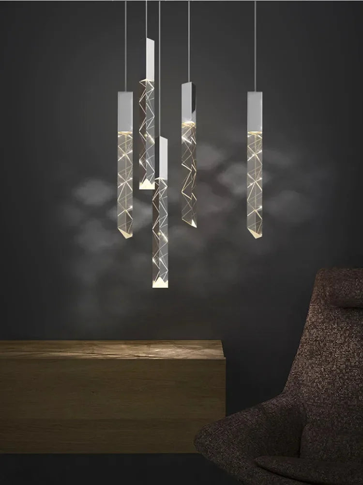 Afralia™ Crystal LED Pendant Light: Luxury Lighting Fixture for Living Room, Bedroom, Hotel & Shop