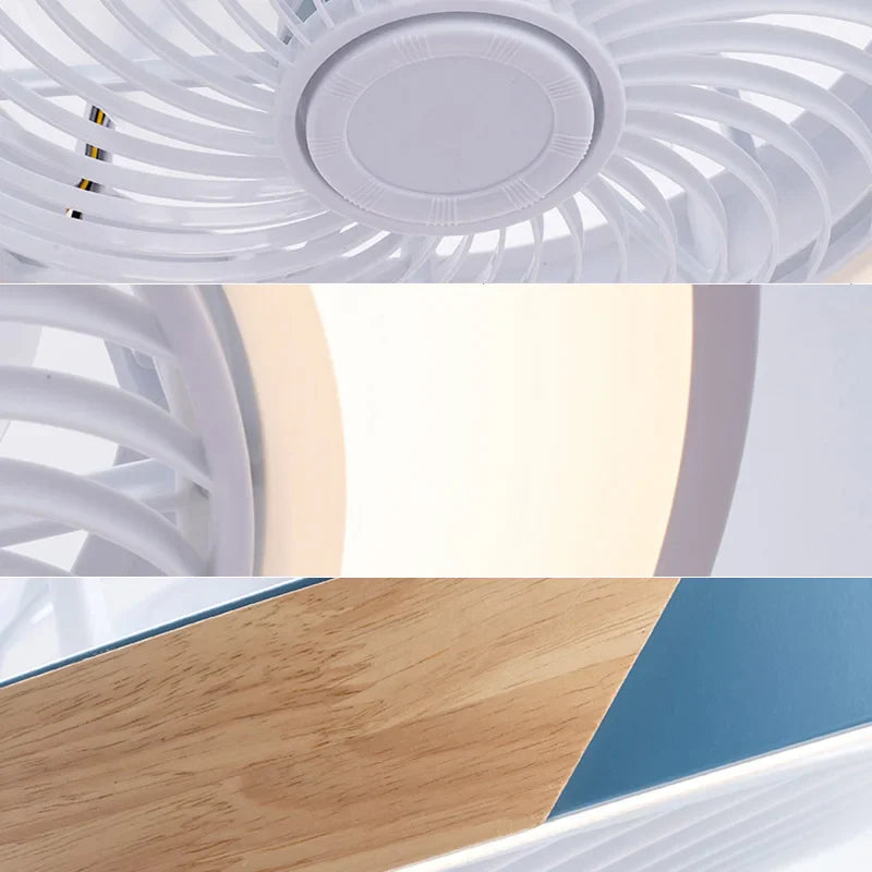 Afralia™ LED Ceiling Fan Light Dimmable App/Remote Control for Home Decor