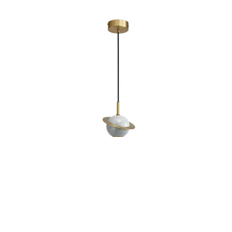 Afralia™ Emerald-Green Marble LED Pendant Lamp for Modern Spaces