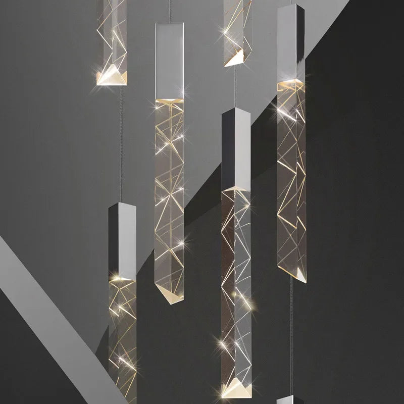 Afralia™ Crystal Glass LED Pendant Light: Modern Nordic Restaurant Hallway Lighting