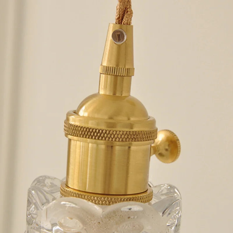 Afralia™ Nordic Glass Wall Lights LED Sconce Pull Chain Switch Adjustable Wire Bedside Lamp