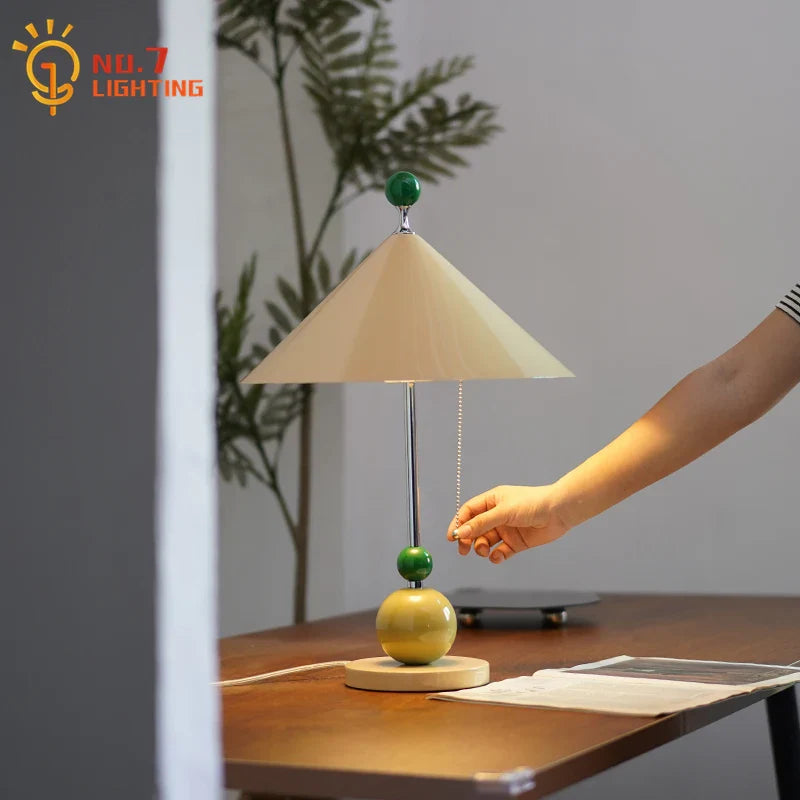 Afralia™ Colorful LED Umbrella Table Lamp for Living Room, Bedroom - Dopamine Design