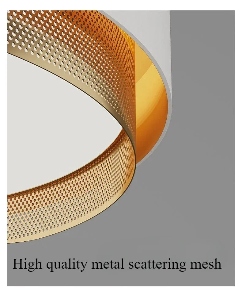 Afralia™ Circular Metal Grid LED Ceiling Light - Modern Room Lighting