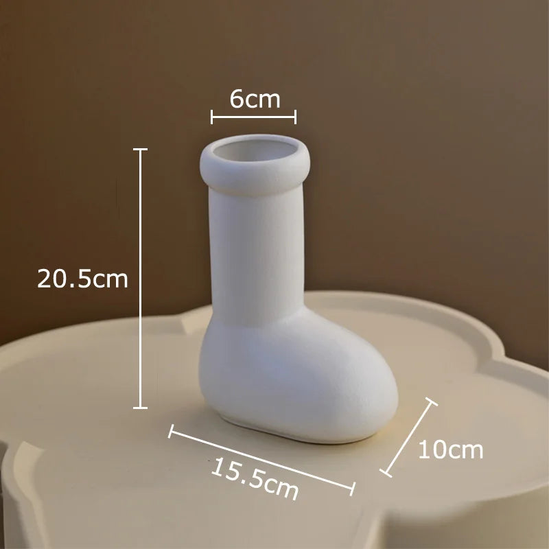 Afralia™ Hand/foot Ceramic Vase: Desk Decor Flowers Arrangement Vase Room Aesthetic Display