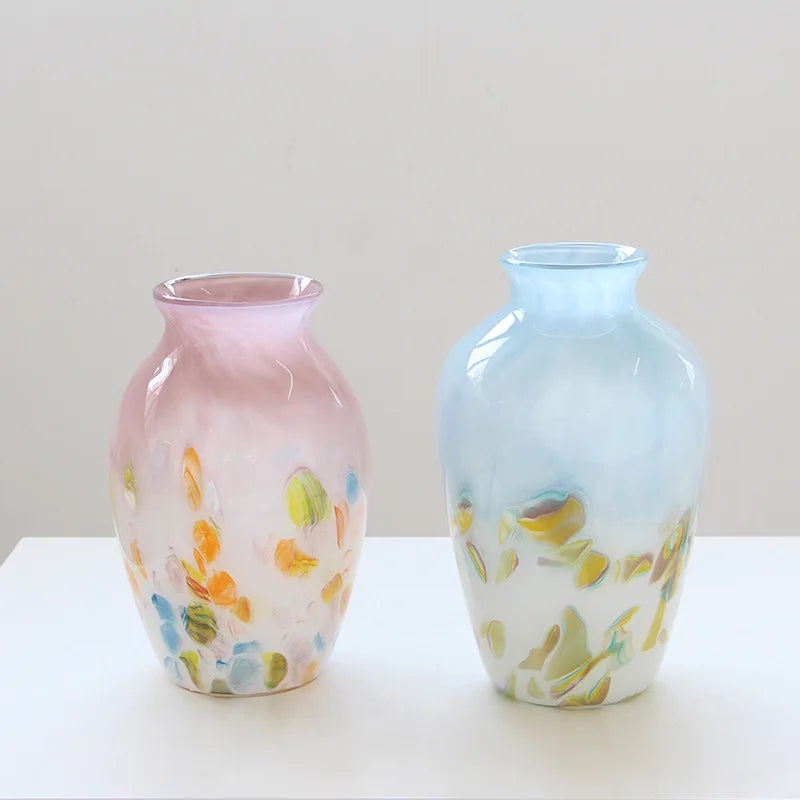 Afralia™ Pink Gradient Glass Vase Hydroponics Terrarium Floral Arrangement Home Decor