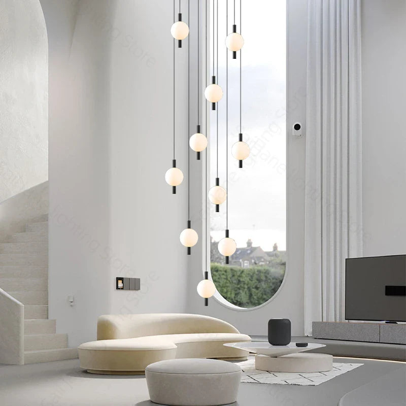 Afralia™ Minimalist Ball Chandelier: Modern Home Decor & Kitchen Lighting