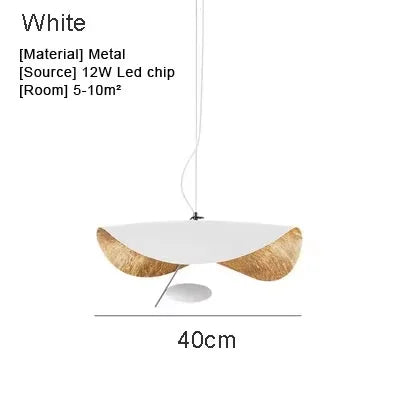 Afralia™ Lederam Manta Pendant - Industrial Retro Style White/Black Ceiling Lamp
