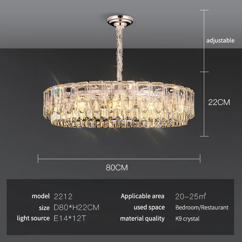 Afralia™ Crystal Ring Chandelier: 2024 Luxury Bedroom Dining Room Lighting