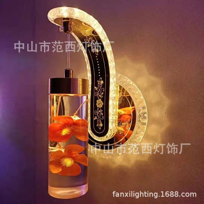 Afralia™ Colorful Pressed Flower Wall Sconce LED Lights