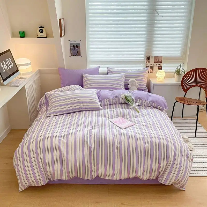 Afralia™ Nordic Cotton Printed Bedding Set for Twin Beds - Ultra Soft & Skin Friendly Home Bedclothes