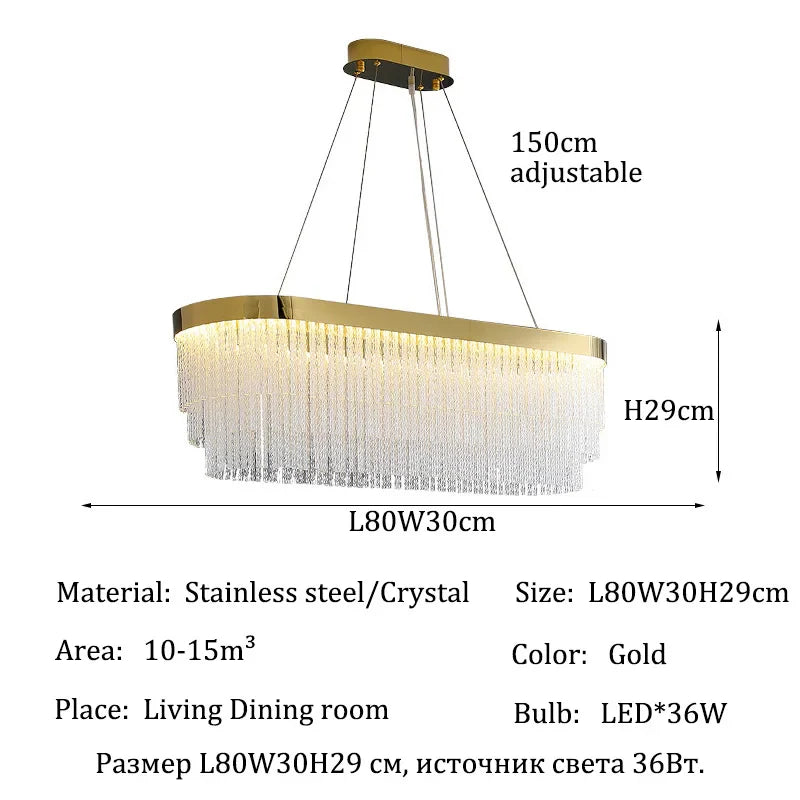 Afralia™ Crystal Modern Ceiling Chandelier Lights for Luxury Home Decorations
