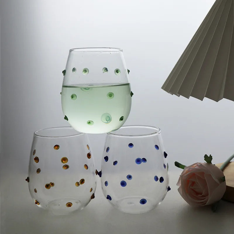 Afralia™ Glass Wave Dots Mug Set