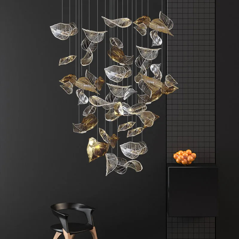 Afralia™ Luxury LED Chandelier: Modern Hall Duplex Hotel Lobby Pendant Light