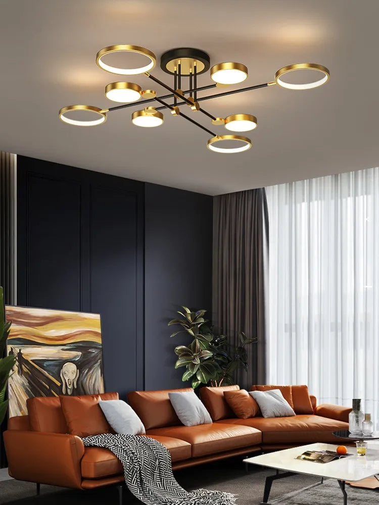 Afralia™ LED Chandelier for Home Decor, Brightness Adjustable, Living Room, Dining Room Lighting