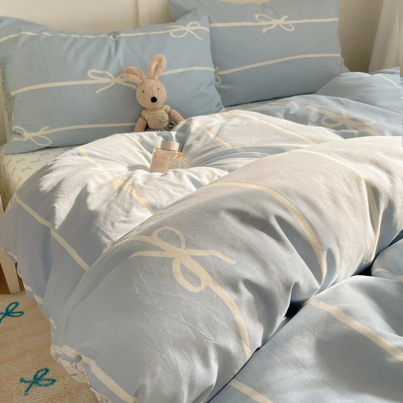 Afralia™ Cotton Cartoon Printed Bedding Set for All Seasons