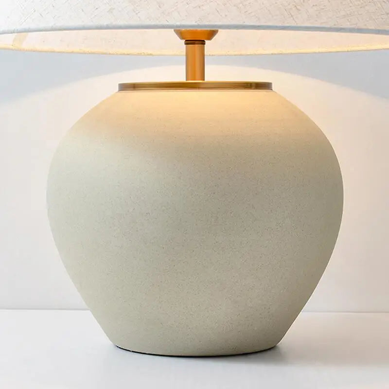 Afralia™ Wabi-sabi Ceramic Table Lamp: Retro Black & White LED Desk Lighting