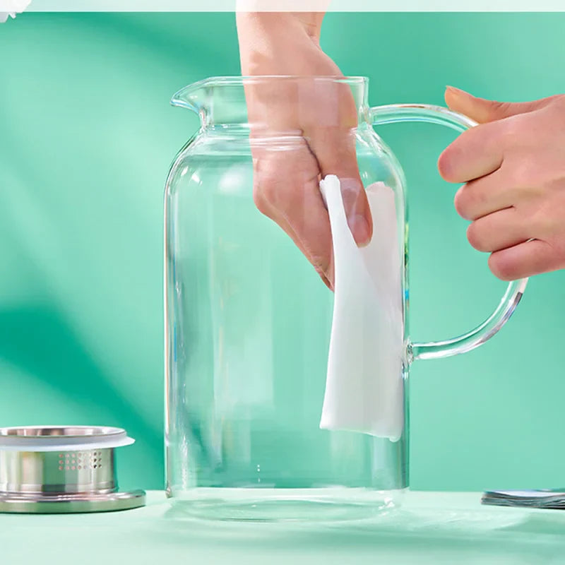 Afralia™ Glass Water Bottle with Stainless Steel Lid, High Capacity Household Kettle