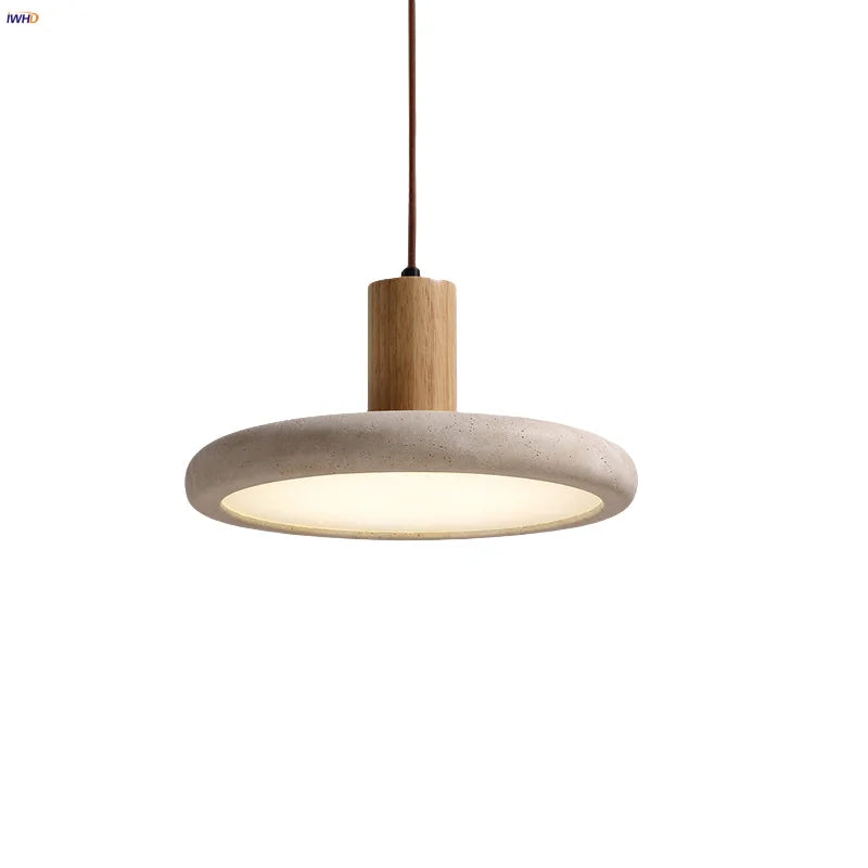 Afralia™ Wood LED Pendant Light - Adjustable Study Balcony Aisle Hanging Lamp