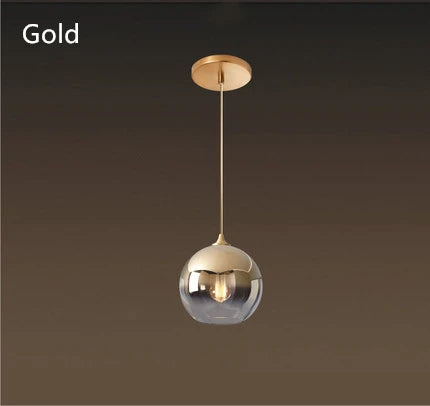 Afralia™ Color Gradient Glass Ball Chandelier: Nordic Postmodern Luxury for Bedroom, Restaurant, and Bar