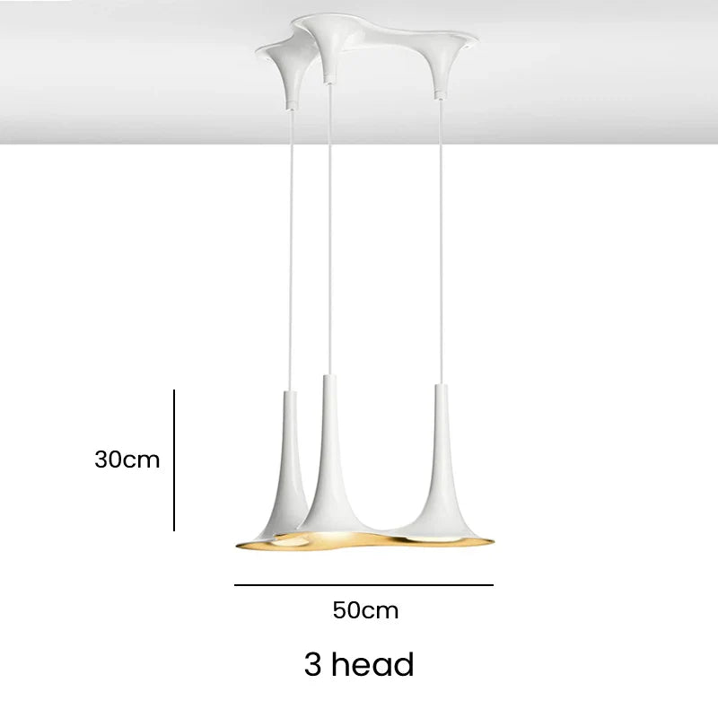 Afralia™ Minimalist Gold & White Pendant Light for Living Room & Bedroom