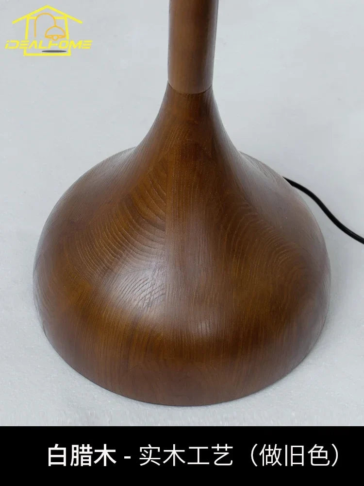 Afralia™ Solid Wood LED Floor Lamp | Minimalist Zen Design for Living Room, Bedroom, Study