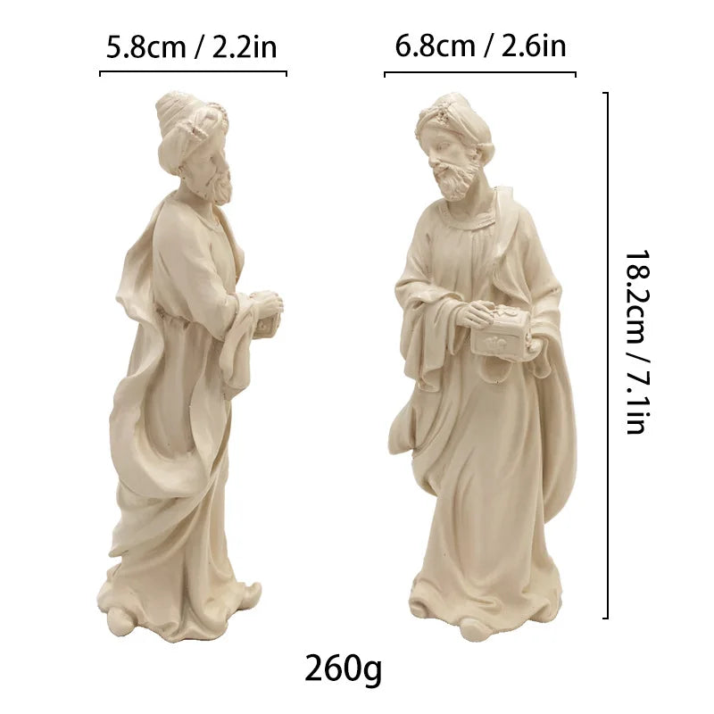 Afralia™ Holy Father Resin Sculpture Figure | Home Decor Christian Statue Figurine