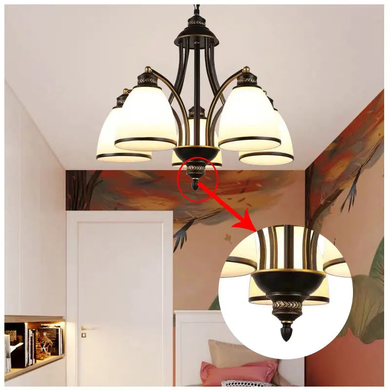 Afralia™ Retro Kitchen Pendant Chandelier Indoor Lighting for Living Room, Dining Room & Bedroom