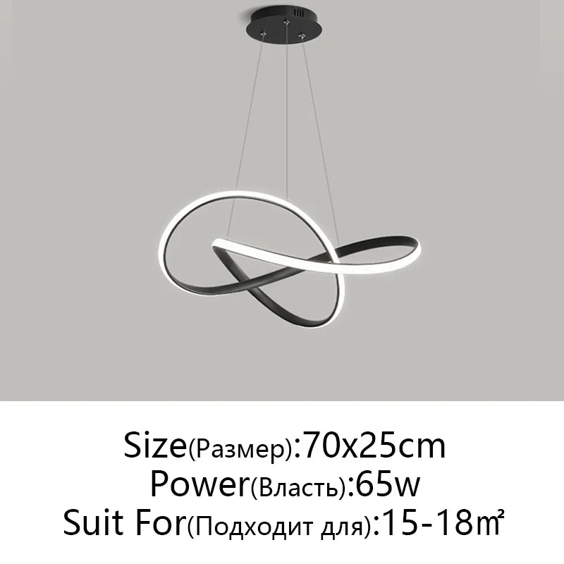 Afralia™ LED Chandelier Light: Modern Aluminum Acrylic Pendant for Dining Room & Restaurant