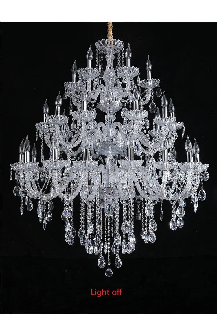 Afralia™ Crystal Chandelier Light for Luxury Living Room Bedroom Hotel Villa Lighting