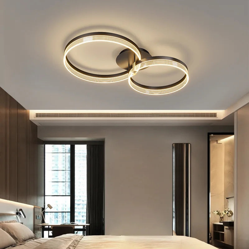 Afralia™ Modern Minimalism Round Ring Ceiling Lamp LED Lighting Fixture