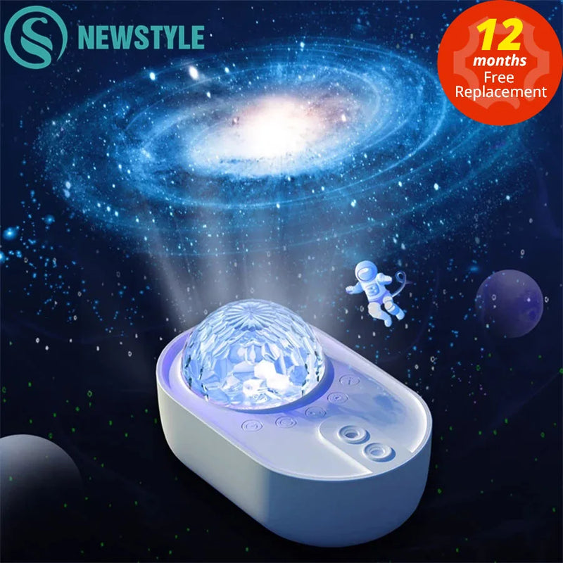 Afralia™ Spaceship Night Light Projector with Bluetooth Speaker for Kids Room