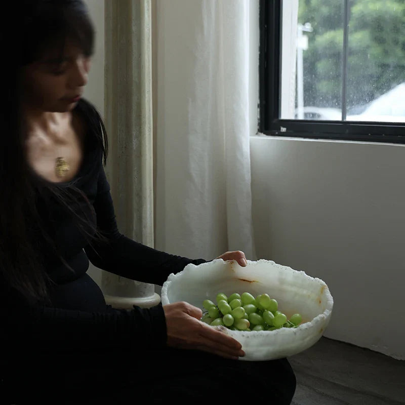 Marble Tray & Fruit Bowl Set by Afralia™ for Stylish Home Decor
