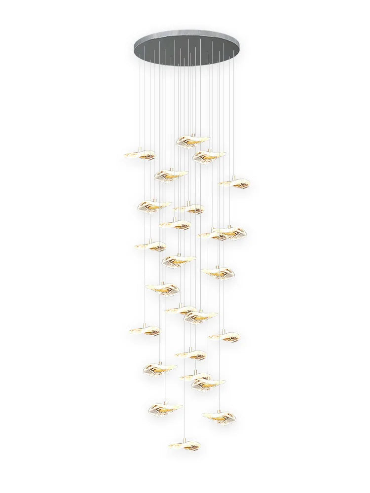 Afralia™ Crystal Glass Staircase Chandelier: Modern Nordic Luxury Living Room Lighting