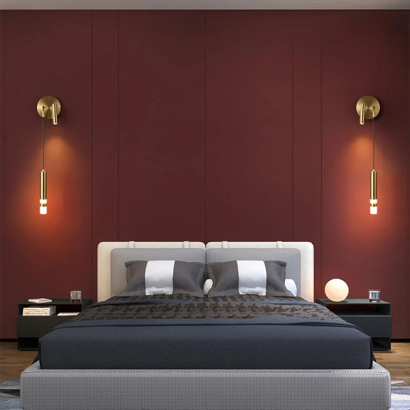 Afralia™ Gold LED Wall Lamp: Luxurious Nordic Spotlight for Home Bedside, Living Room, Bed Wall Light