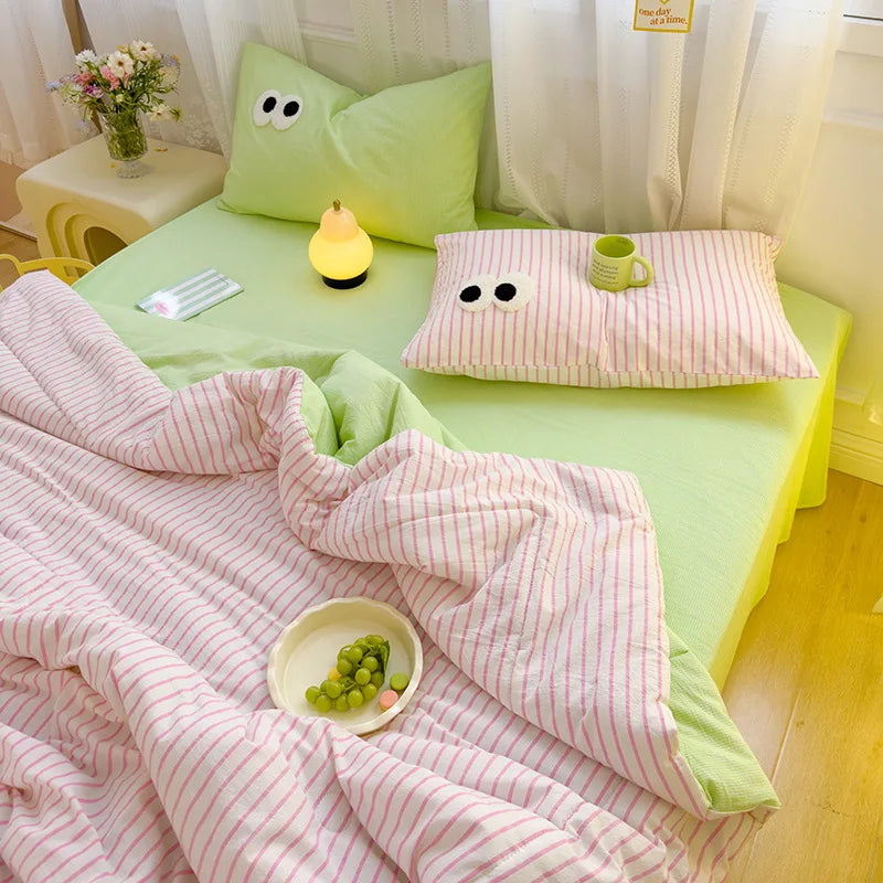 Afralia™ Summer Striped Blanket: Simple, Comfortable, and Breathable for Cool Home Bedspread.