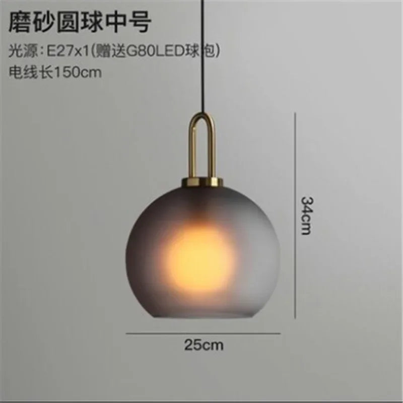 Afralia™ Nordic Glass Ball Pendant Lights for Dining Room & Kitchen Lighting