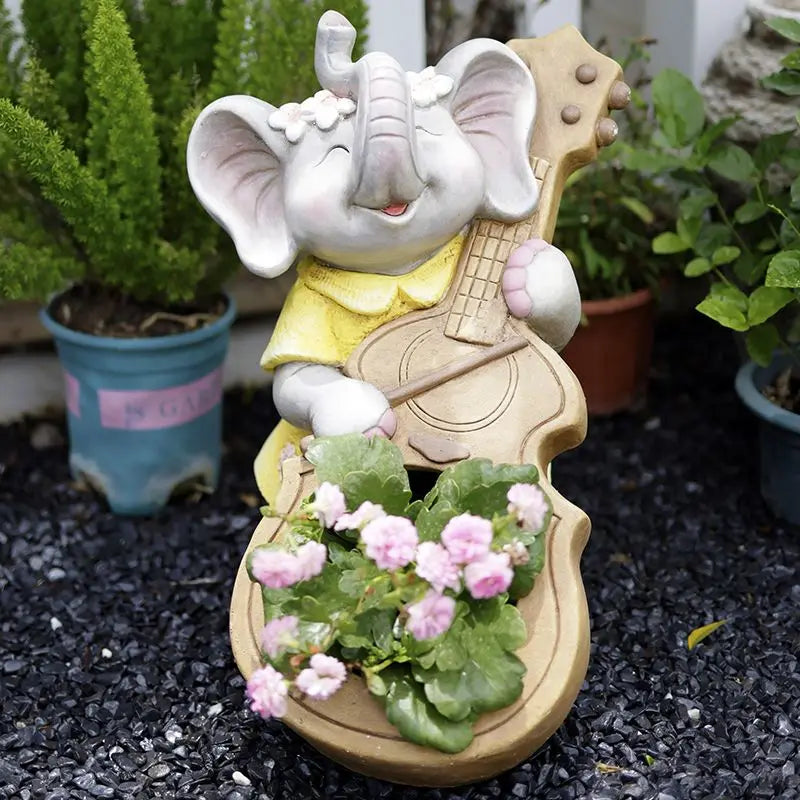 Afralia™ Elephant Garden Decoration | Creative Animal Flower Pots for Kindergarten and Outdoor Decor