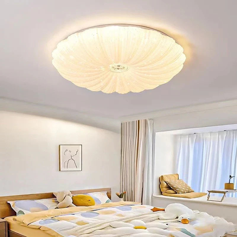 Afralia™ Round Pumpkin Ceiling Chandelier: Nordic Style LED Lighting for Living Room, Kitchen, and Restaurant