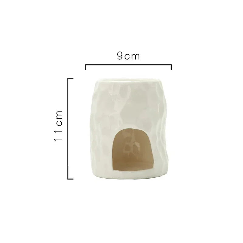 Afralia™ Ceramic Honeycomb Candle Holders Desk Decoration Minimalism Aroma Container.